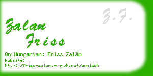 zalan friss business card