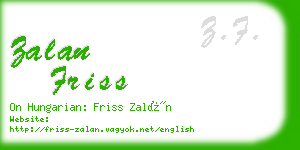 zalan friss business card